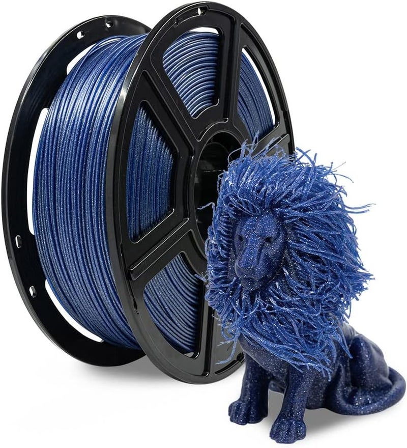 FLASHFORGE PLA Filament 1.75mm Galaxy Blue, 3D Printer Filament with Silver Glitter 1kg (2.2lbs) Spool, Dimensional Accuracy +/- 0.02mm, Shimmering 3D Printing Filament for Unique Finish - Image 1